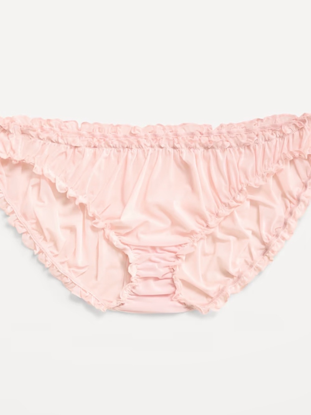 Light Pink Ruffled Sheer Bikini Briefs